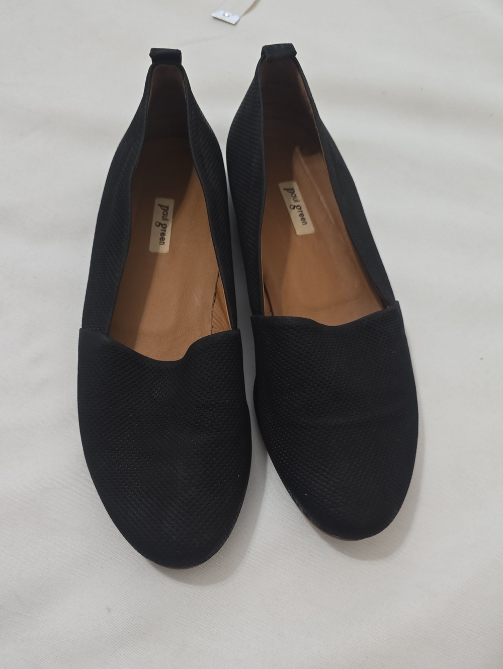 Paul Green Black Textured Slip-On Flats 9.5( Missing)